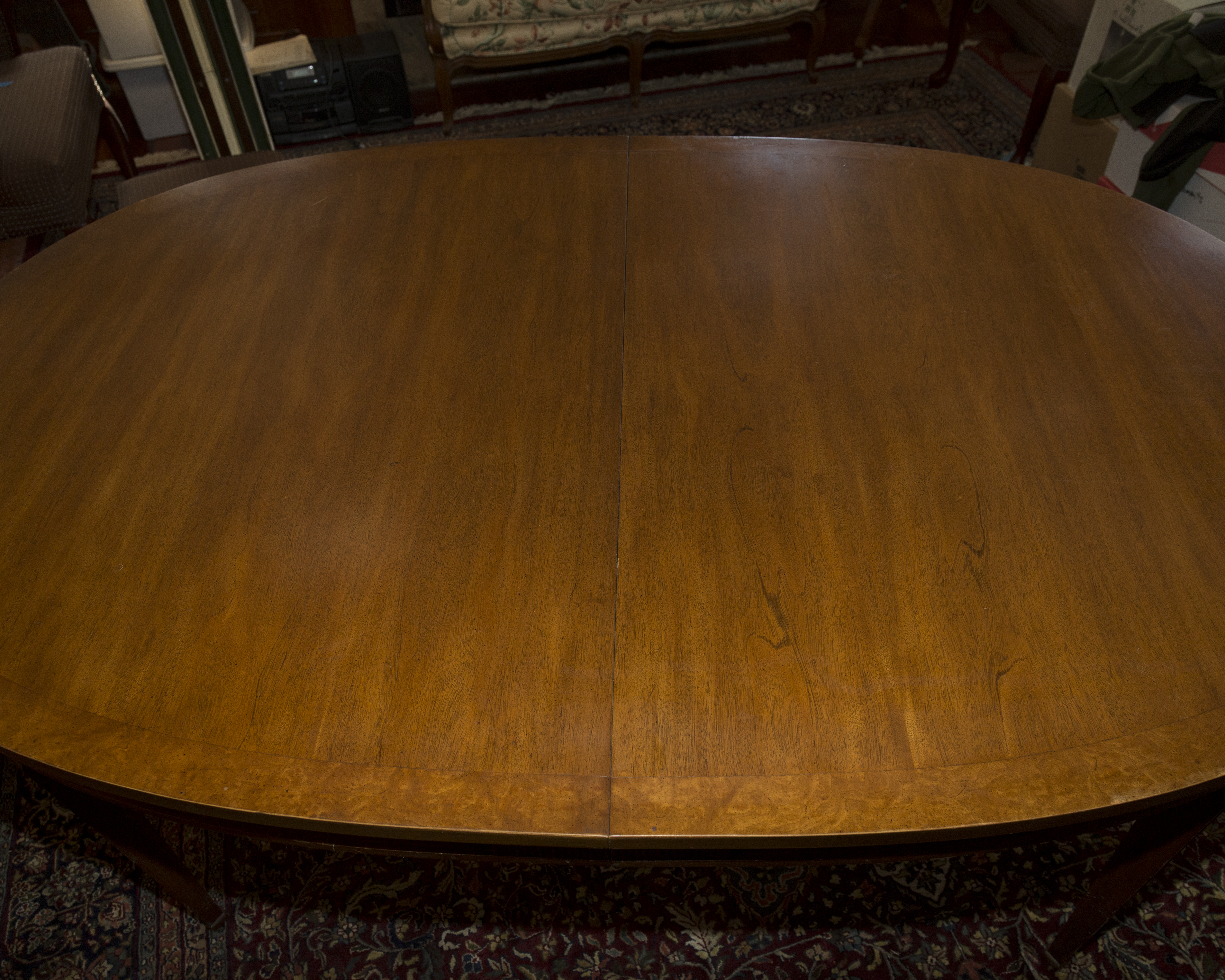 Vintage Mahogany Dining Table with Chairs by The White Furniture